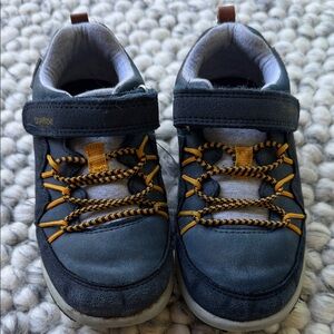 OshKosh B'gosh Navy and Yellow Lace-Up Hook & Loop Sneakers
